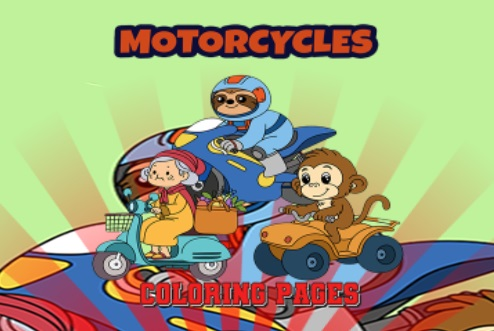 Spiel Motorrad Malvorlagen  Online