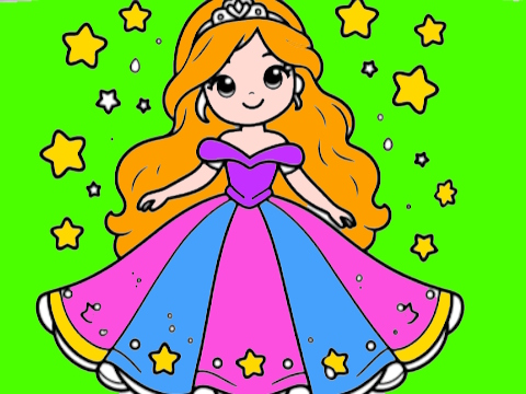 Spiel Zurück in die Schule Prinzessin Malbuchbuch  Online