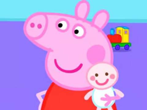 Spiel Puzzle: Peppa Pig neues Baby  Online
