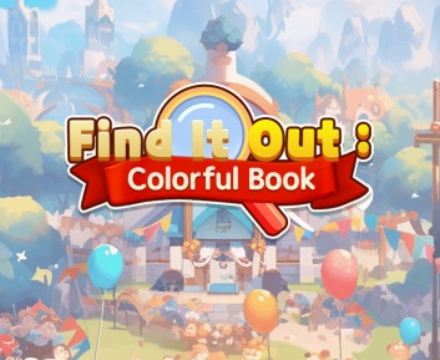 Spiel Finden Sie es aus farbenfrohen Buch  Online