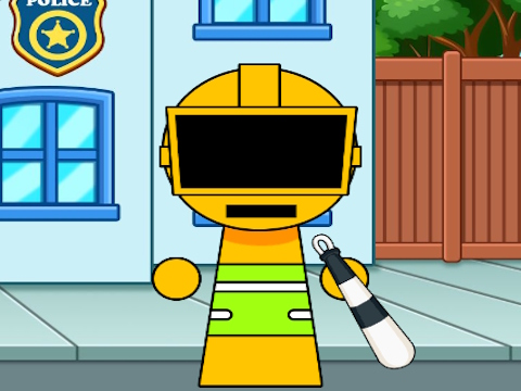 Spiel Sprunki -Polizist für Kinder  Online