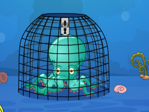 Spiel Tintenfisch aus Käfig freigeben  Online