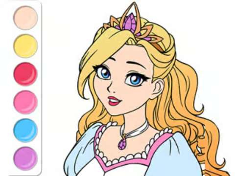 Spiel Malbuch: Prinzessin -Abschlussballkleid  Online
