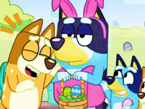 Spiel Puzzle: Bluey Osterkleid  Online