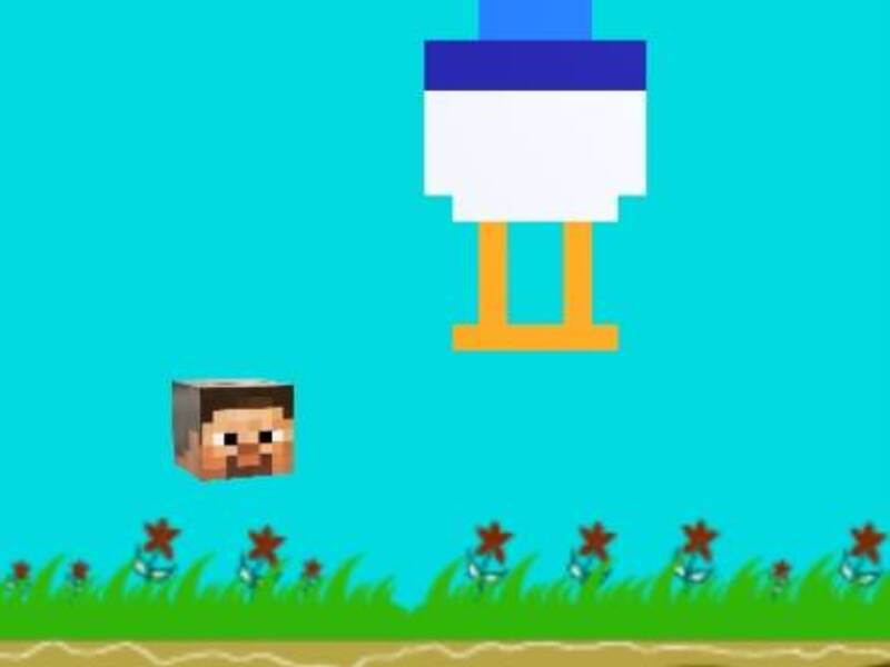 Spiel Hühnerjockey Flappy Minecraft Online