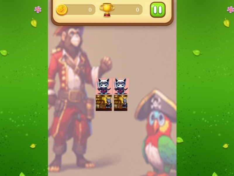 Spiel Pirate Cat Memory Match Match Online