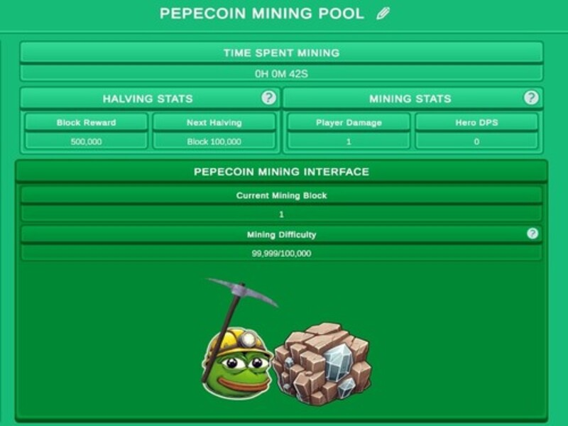 Spiel Pepecoin Miner Leerlaufsimulator Online