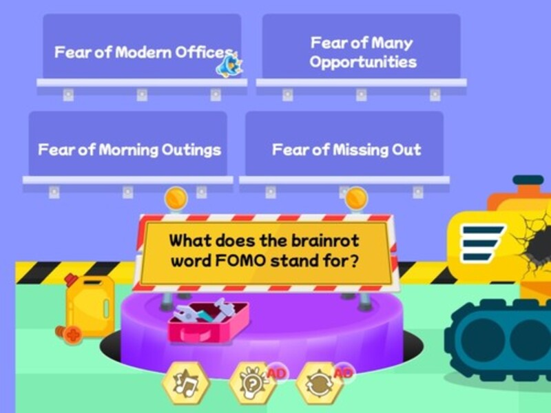 Spiel Kinderquiz: Brainrot Words Quiz Online