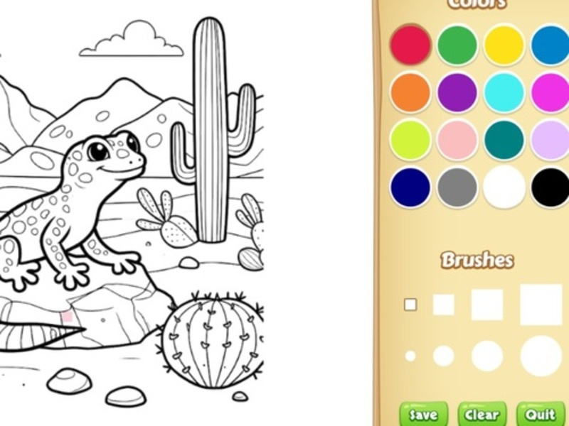 Spiel Wüstentiere Malbuch für Kinder Online