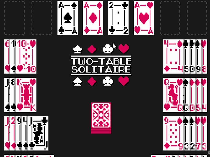 Spiel Zwei-Tisch-Solitär Online