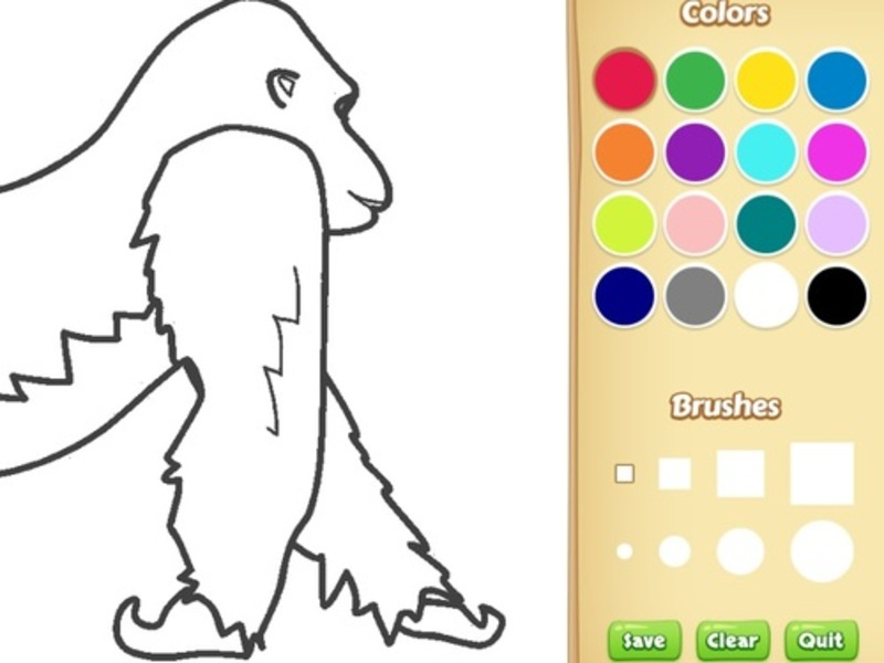 Spiel Gorilla Malbuch für Kinder Online