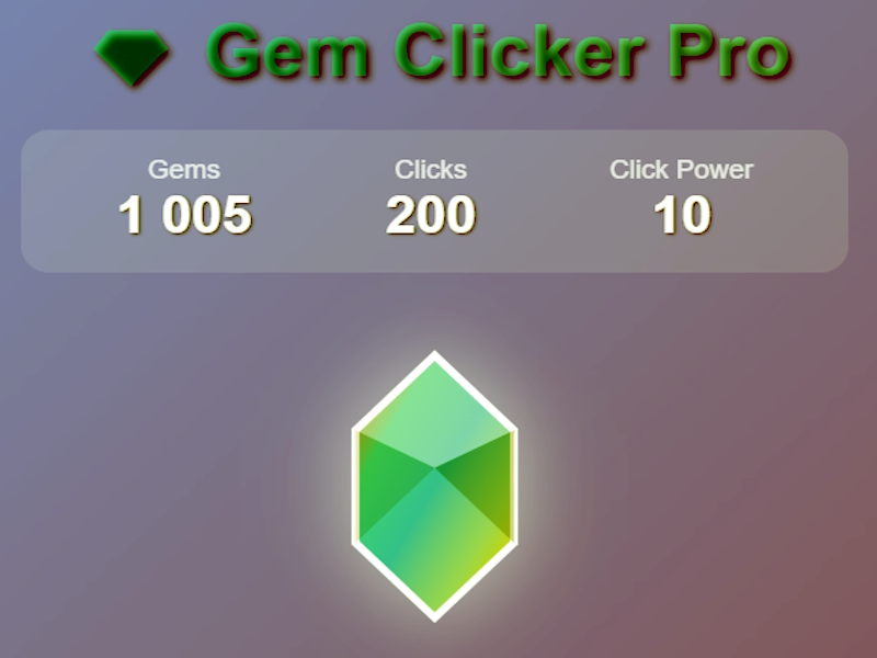 Spiel Gem Clicker Pro Online