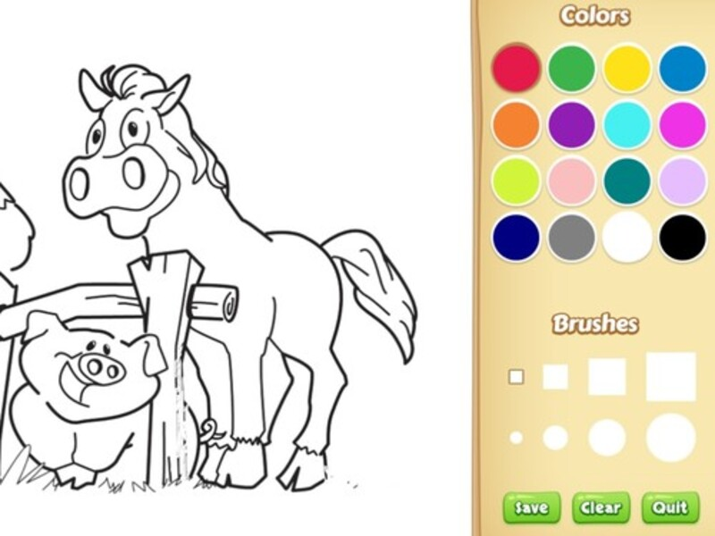 Spiel Nutztiere Malbuch für Kinder Online