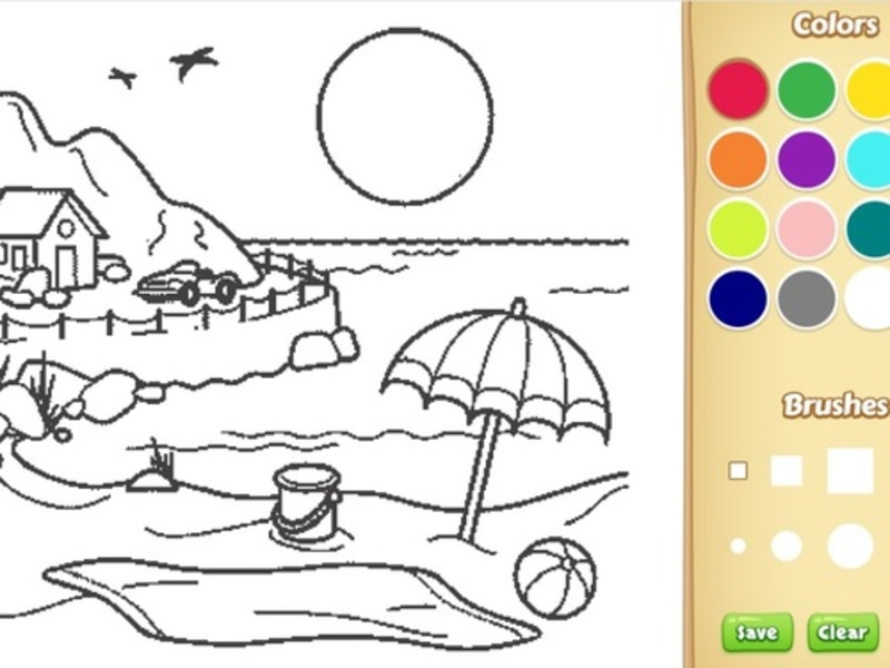 Spiel Strand Malbuch für Kinder Online