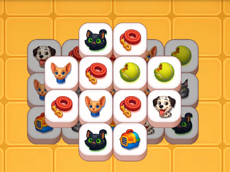 Spiel Haustiere, Find und Fusion Fliesen Match Online