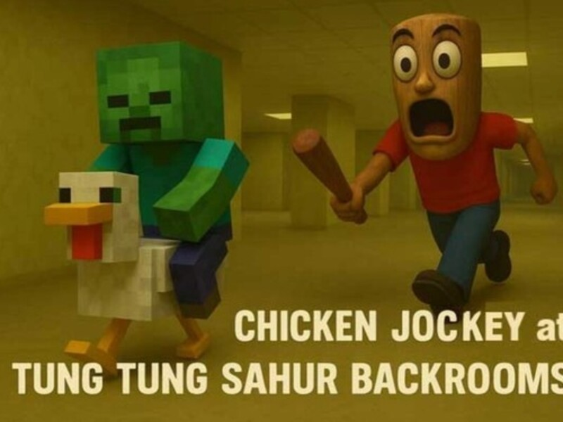 Spiel Hühnerjockey bei Tung Tung Sahur Backrooms Online