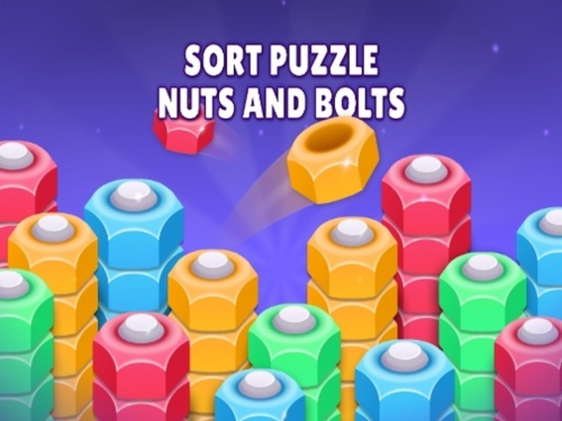 Spiel Rätselmuttern und Schrauben sortieren Online